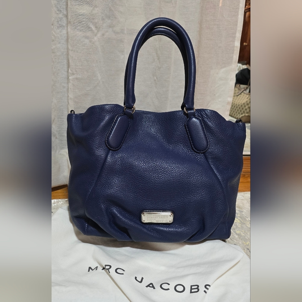 Marc by Marc Jacobs Navy Pebbled Leather Tote